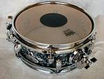 10"X5" 8ply Hi Gloss Black Pearl PopCorn Snare Drum